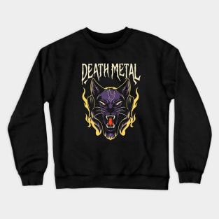 Death Metal Satanic Baphomet Cat Crewneck Sweatshirt